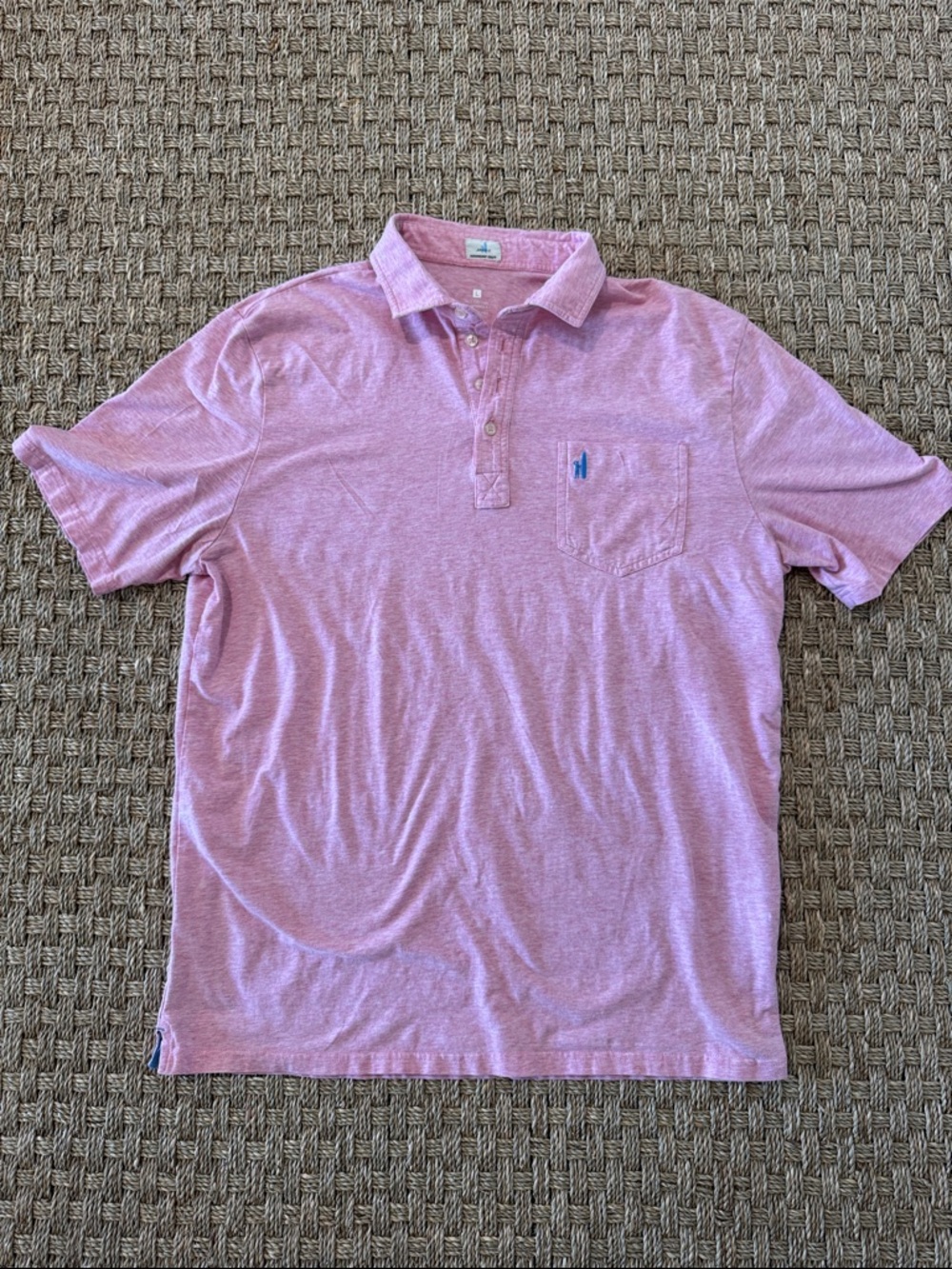 Johnnie-O Men's Pink Polo Shirt with Pocket
